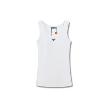 9a+ quality prada triangle logo ribbed tank top